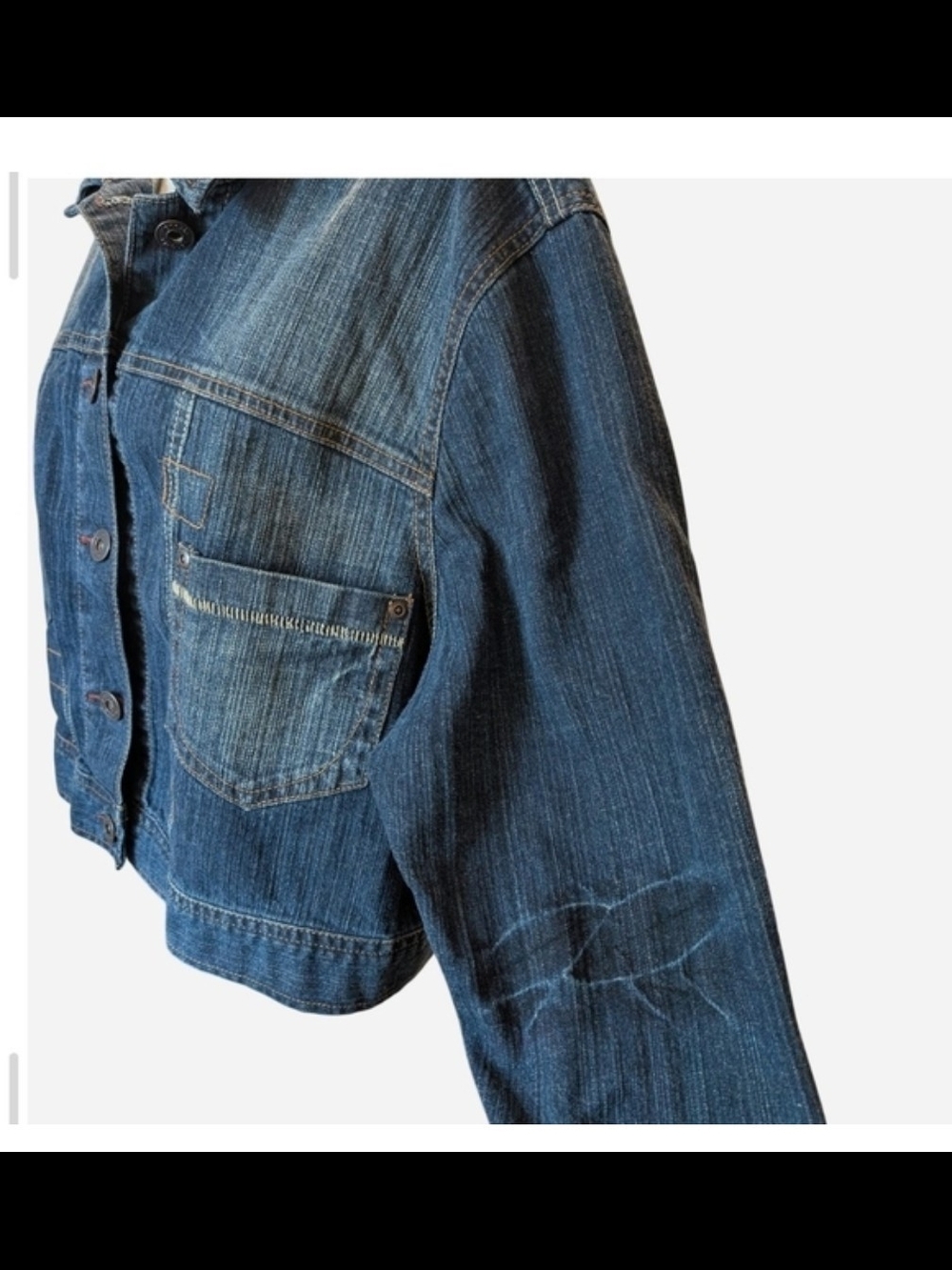Venezia Indigo Blue Cropped Denim Jacket - Picture 7 of 7